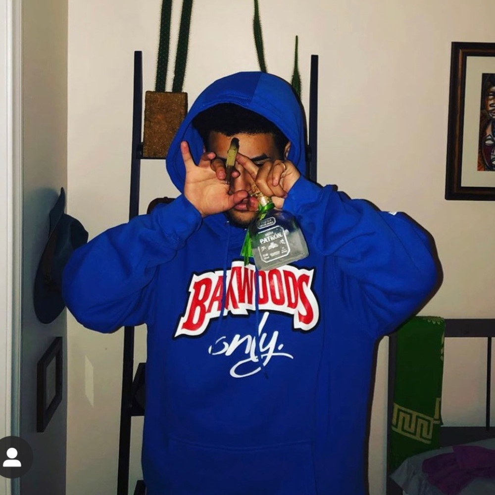 BLUE BACKWOOD ONLY HOODIE